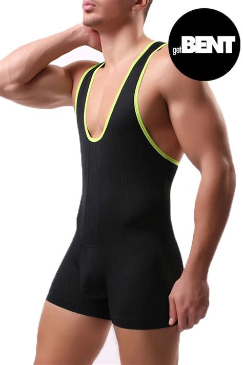 Black Men's Singlet Wrestling Bodywear Leotard Training - Etsy