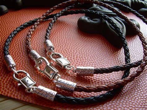 Men's Leather Necklace, Necklaces for Men, Braided Leather Necklace, M ...