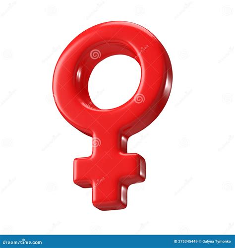 Female Symbol 3d Realistic 3d Female Gender Sign Vector Illustration