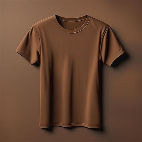 Premium Photo | Mockup design of brown tshirt blank