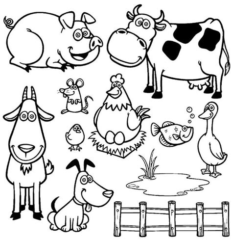 Figuras De Animais Da Fazenda Para Imprimir - 60+ Desenhos de Animais da Fazenda para colorir - Como fazer em casa