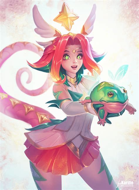 neeko and star guardian neeko (league of legends) drawn by kardie