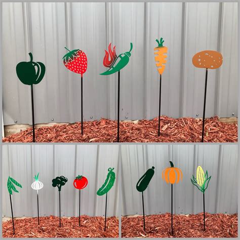 Metal Fruit & Vegetable Garden Markers Garden Markers - Etsy