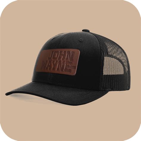 John Wayne Leather Patch Hat – SparksMotors