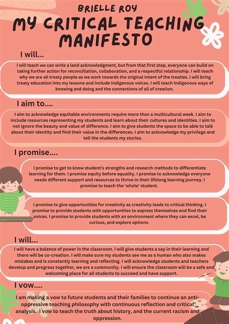 Critical Teaching Manifesto | Brielle Roy