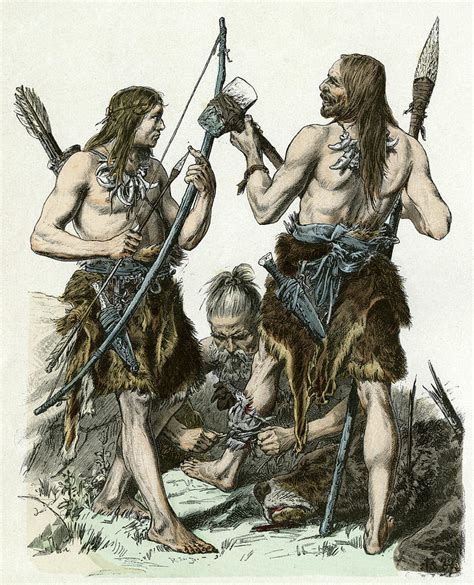 Two German Tribal Men Wearing Drawing by Mary Evans Picture Library - Fine Art America