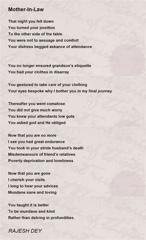 Poem For Ped Mother In Law Suites - Infoupdate.org