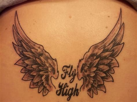 In Memory of my husband--Fly High my angel Memory Tattoos, Dad Tattoos