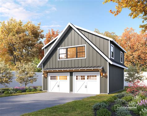 26'x26' Two Car ADU Garage Loft Architectural Plans - Blueprint Digital