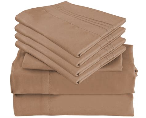 6 Piece Bamboo Sheets Set Bamboo Bed Sheets Set-silky Soft-wrinkle Free ...