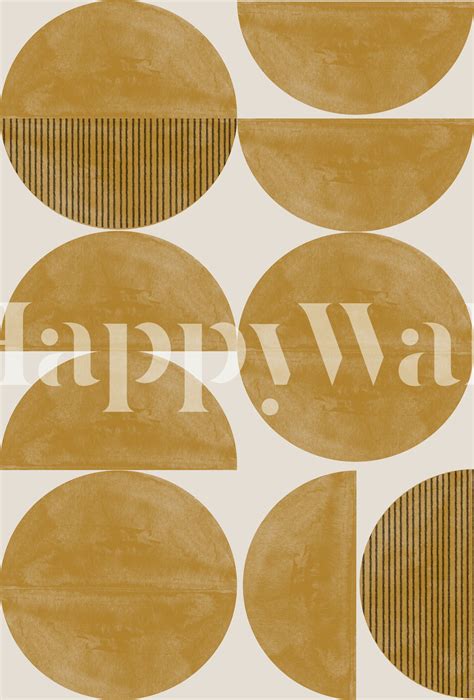 retro vintage geometric wallpaper  mustard