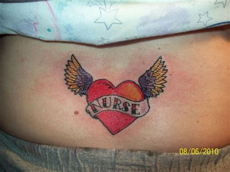 Heart with Wings Nurse Tattoo