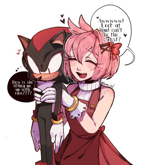 amy rose  shadow  hedgehog sonic drawn  kumozd danbooru