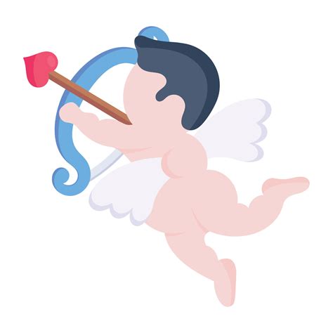 A cute flat icon of love angel 7848558 Vector Art at Vecteezy
