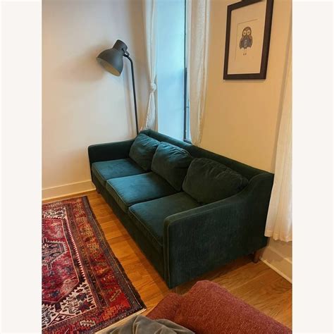 West Elm Hamilton Evergreen Sofa - AptDeco