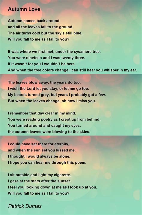 Romantic Autumn Poems