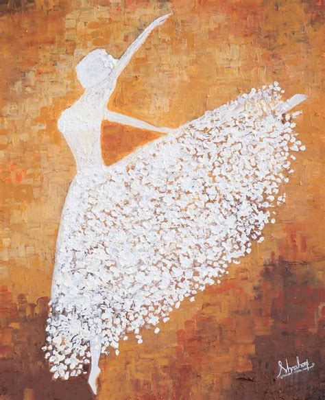 Ballet Dancer Hand Painted Modern Abstract Palette Knife Painting On ...