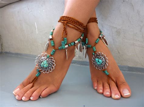 Native America Barefoot Sandals Barefoot Beach by SoftCrystal