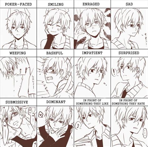 Expression Meme: Luke by baenana | Drawing expressions, Anime ...