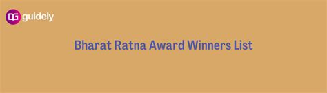 Bharat Ratna Award Winners List in India 2025 PDF