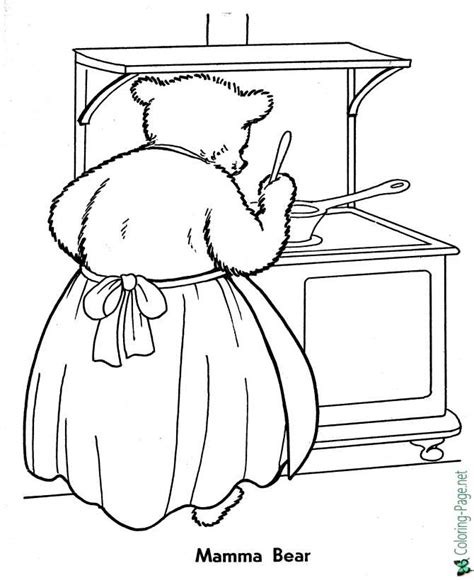 Goldilocks and the Three Bears Coloring Pages