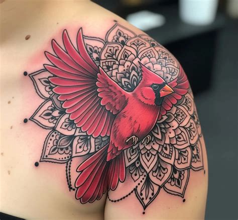 red cardinal tattoo