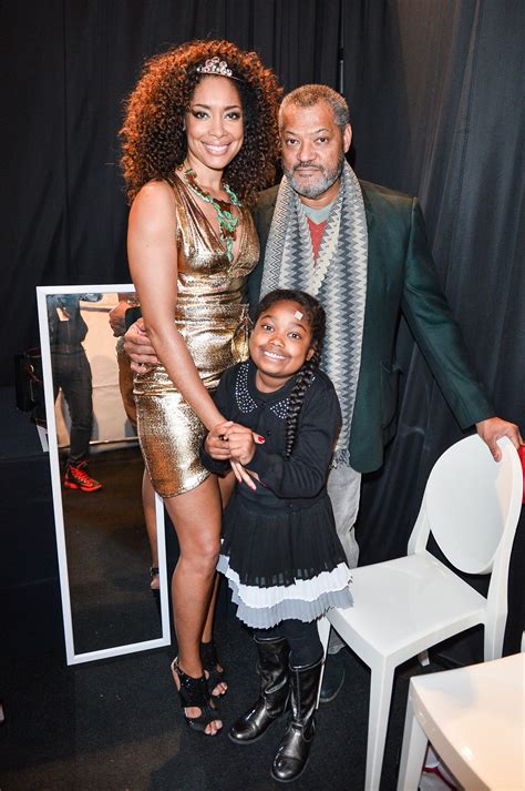 Gina Torres, Laurence Fishburne & daughter, Delilah Spring 2015 George