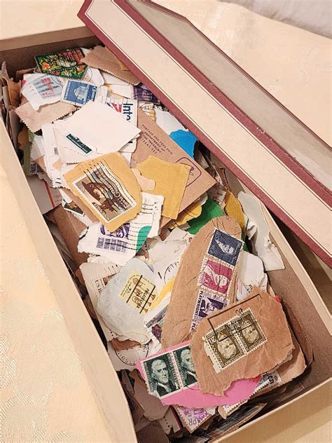 Old shoebox full of vintage stamps | Proxibid