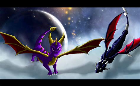epic spyro cynder wings dawn   dragon hd wallpaper  kryptangel
