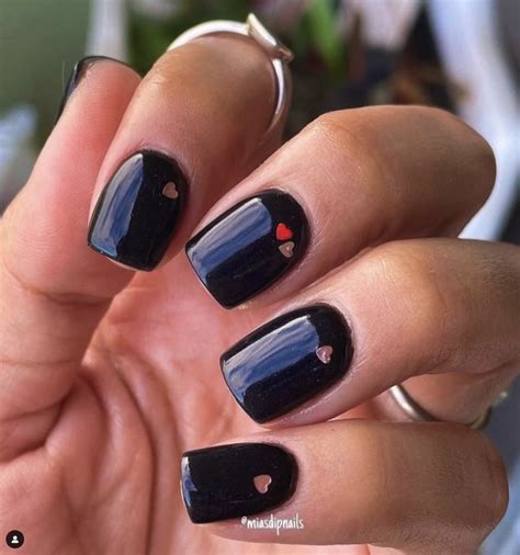 45 Black Valentine's Day Nail Designs for Edgy Elegance!