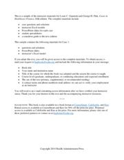 Gapenski Solutions For Case Studies