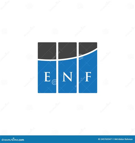 ENF Letter Logo Design on WHITE Background. ENF Creative Initials