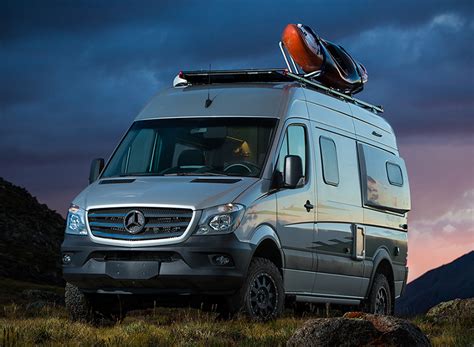 winnebago's mercedes-benz revel 4x4 camper van is built for off-roading