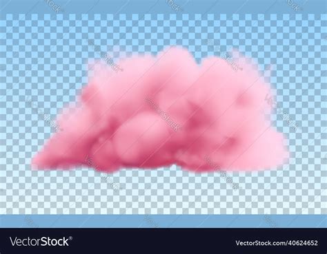 Realistic pink cloud Royalty Free Vector Image