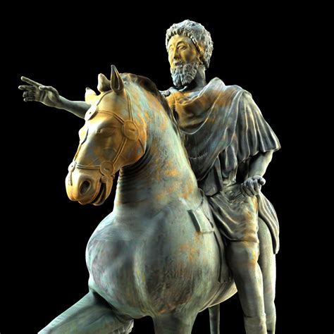 marcus aurelius equestrian statue obj
