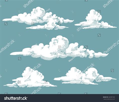 cloud vector line | Иллюстрации, Облака