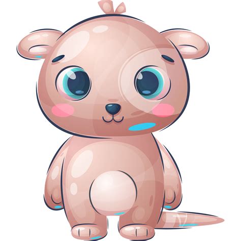 Cartoon character childish otter 11192026 PNG