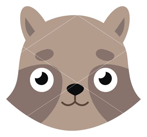 Raccoon Face Vector - Design Shop by AquaDigitizing