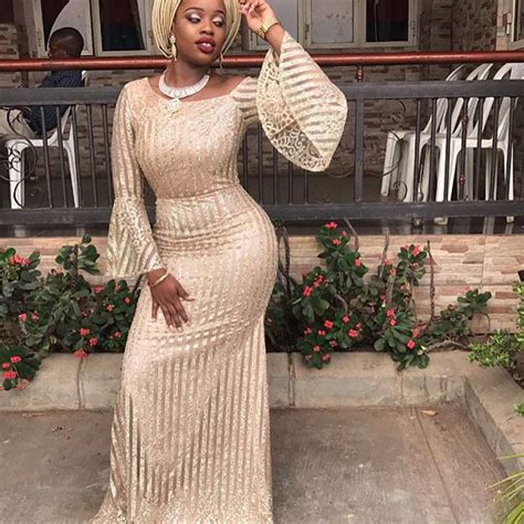 charming aso ebi lace long gown styles  lovely ladies dezango