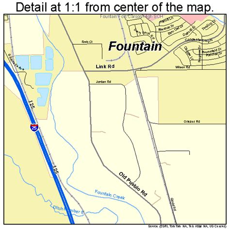 Fountain Colorado Street Map 0827865