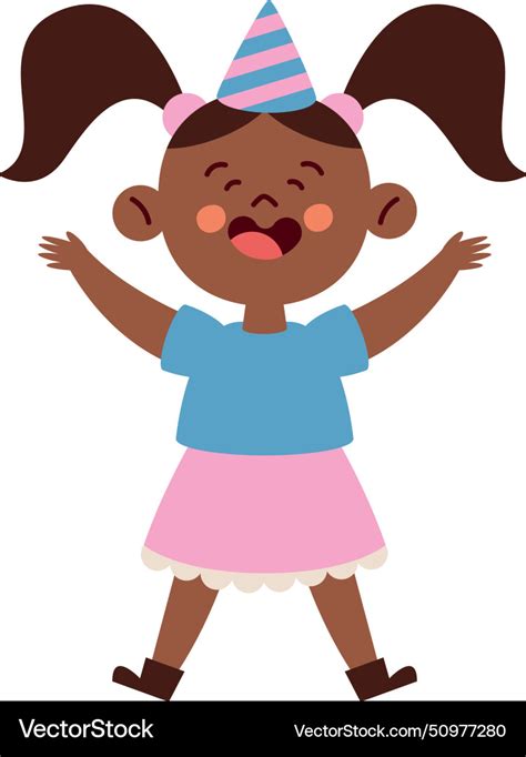 birthday girl cartoon royalty  vector image