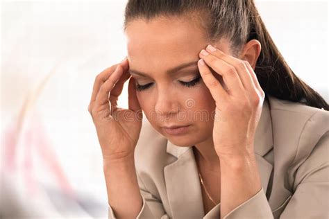 vertigo dizziness stock photo image  loss head woman