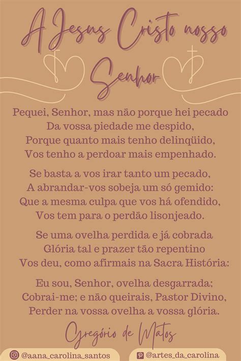 A Jesus Cristo Nosso Senhor Gregório De Matos - A Jesus Cristo Nosso Senhor - Gregório de Matos | Gregorio de matos ...