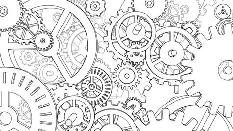 Mechanical Gears Drawing at PaintingValley.com | Explore collection of ...