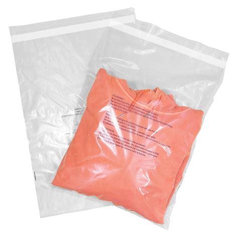 clear poly bags large 8