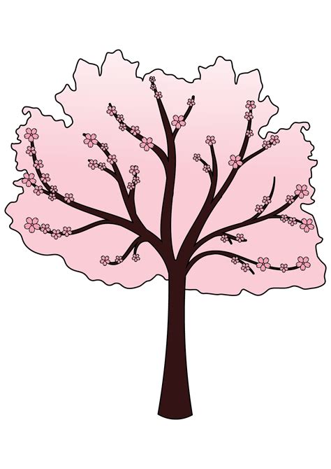 Cherry Blossom Tree Drawing Easy Cherry Blossom Tree – Bilarasa