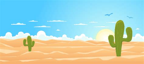 Cartoon Wide Desert 263019 Vector Art at Vecteezy