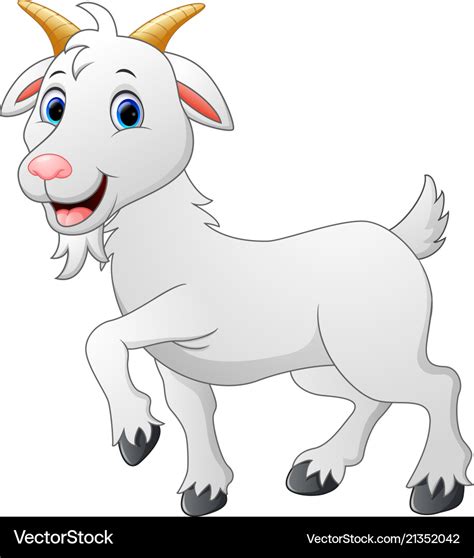 Cartoon goat character Royalty Free Vector Image