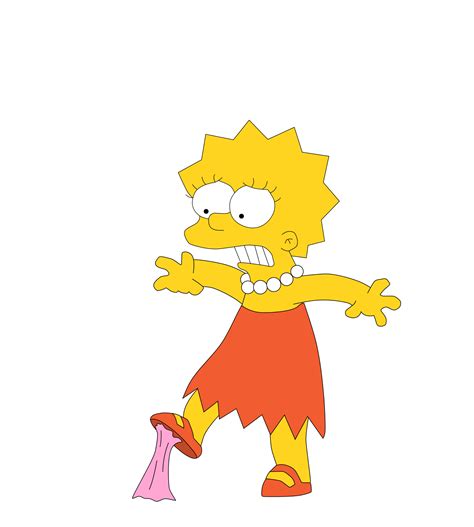 Lisa Simpson stepped in gum by Lucas53002 on DeviantArt