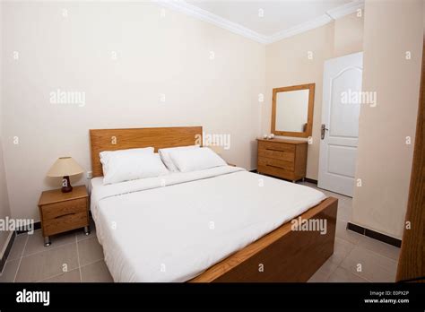 Interior of show home bedroom showing interior design concept Stock ...